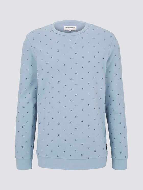 Gemustertes Sweatshirt - Männer - blue organic leaf print Gemustertes Sweatshirt - Männer - blue organic leaf print - 7 - TOM TAILOR Denim