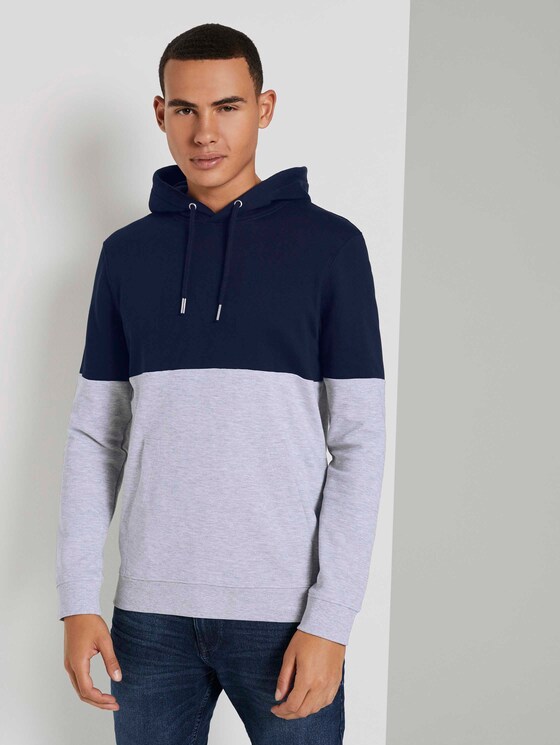 Hoodie mit Blockstreifen - Männer - Sky Captain Blue Hoodie mit Blockstreifen - Männer - Sky Captain Blue - 1 - TOM TAILOR Denim