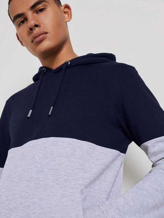 Hoodie mit Blockstreifen - Männer - Sky Captain Blue Hoodie mit Blockstreifen - Männer - Sky Captain Blue - 9 - TOM TAILOR Denim