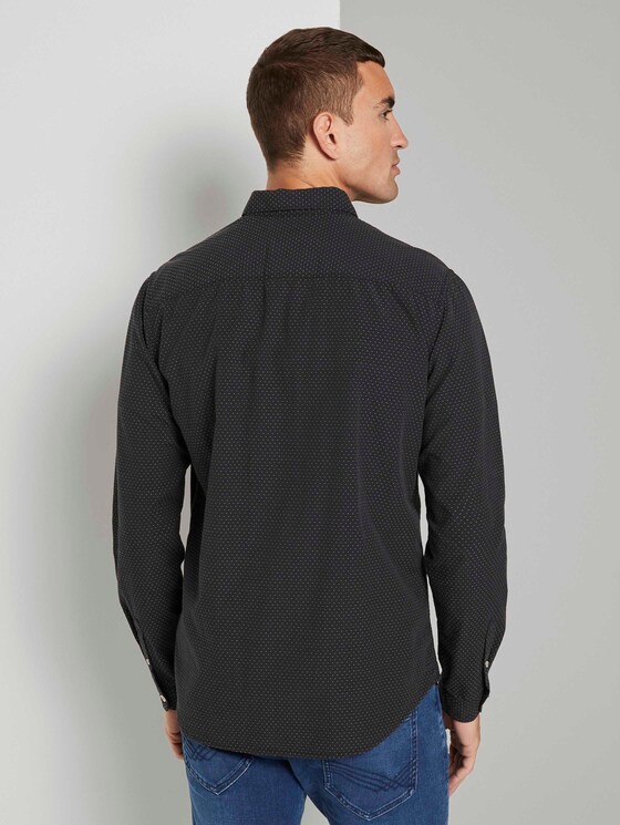 Fein gemustertes Hemd - Männer - black by burgundy white dobby Fein gemustertes Hemd - Männer - black by burgundy white dobby - 2 - TOM TAILOR