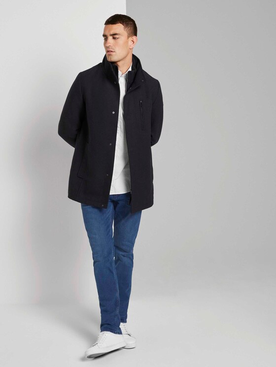 Fein gemustertes Hemd - Männer - off white with blue navy dobby Fein gemustertes Hemd - Männer - off white with blue navy dobby - 3 - TOM TAILOR