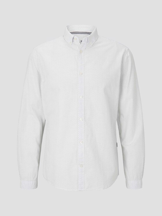Fein gemustertes Hemd - Männer - off white with blue navy dobby Fein gemustertes Hemd - Männer - off white with blue navy dobby - 7 - TOM TAILOR