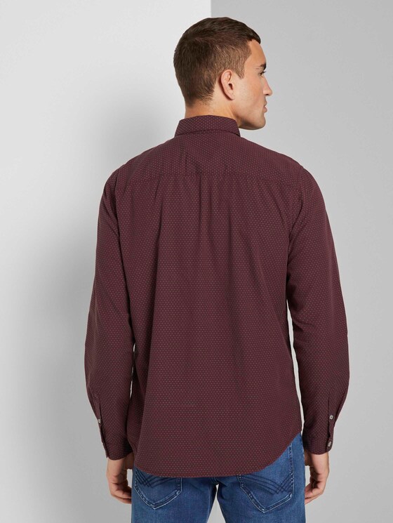 Fein gemustertes Hemd - Männer - burgundy with blue white dobby Fein gemustertes Hemd - Männer - burgundy with blue white dobby - 2 - TOM TAILOR