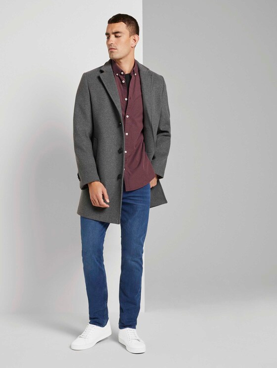 Fein gemustertes Hemd - Männer - burgundy with blue white dobby Fein gemustertes Hemd - Männer - burgundy with blue white dobby - 3 - TOM TAILOR