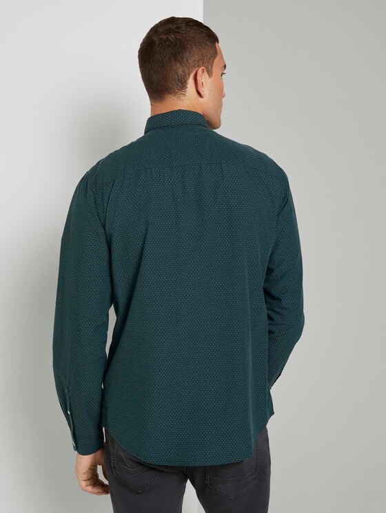 Fein gemustertes Hemd - Männer - green with burgund white dobby Fein gemustertes Hemd - Männer - green with burgund white dobby - 2 - TOM TAILOR