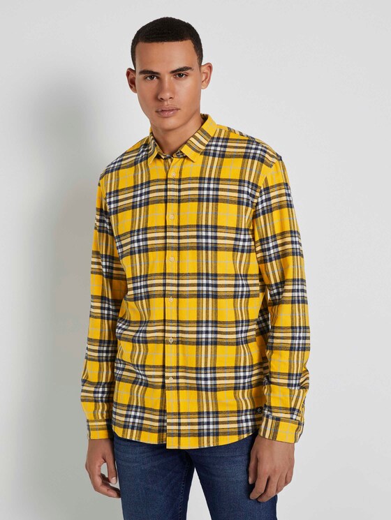 Kariertes Hemd - Männer - mustard multicolor check Kariertes Hemd - Männer - mustard multicolor check - 1 - TOM TAILOR Denim