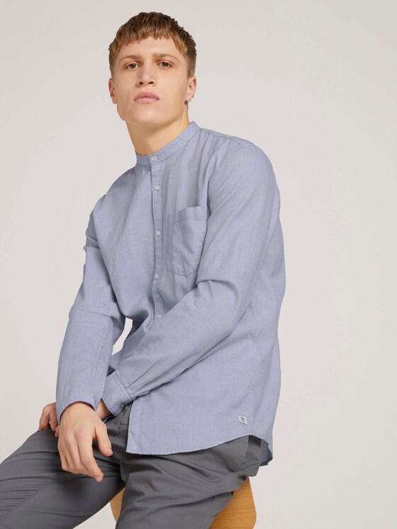 Hemd mit Waffelstruktur - Männer - off white grindle waffle Hemd mit Waffelstruktur - Männer - off white grindle waffle - 5 - TOM TAILOR Denim