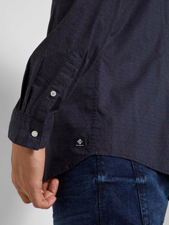 Gemustertes Stretch-Hemd - Männer - navy grid triangle print Gemustertes Stretch-Hemd - Männer - navy grid triangle print - 10 - TOM TAILOR Denim