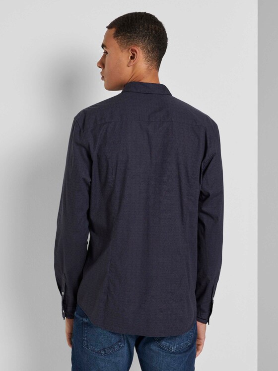 Gemustertes Stretch-Hemd - Männer - navy grid triangle print Gemustertes Stretch-Hemd - Männer - navy grid triangle print - 2 - TOM TAILOR Denim