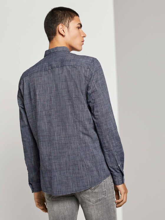 Feines Slim Fit Hemd - Männer - Black Iris Blue Feines Slim Fit Hemd - Männer - Black Iris Blue - 2 - TOM TAILOR Denim