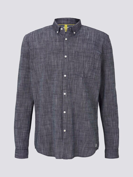 Feines Slim Fit Hemd - Männer - Black Iris Blue Feines Slim Fit Hemd - Männer - Black Iris Blue - 7 - TOM TAILOR Denim