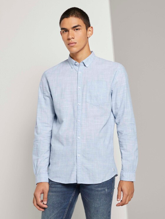 Fijn slim fit overhemd - Mannen - Blue Younder Fijn slim fit overhemd - Mannen - Blue Younder - 1 - TOM TAILOR Denim