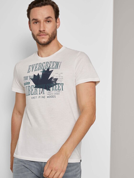 Print T-Shirt - Männer - Light Marsmallow Print T-Shirt - Männer - Light Marsmallow - 5 - TOM TAILOR