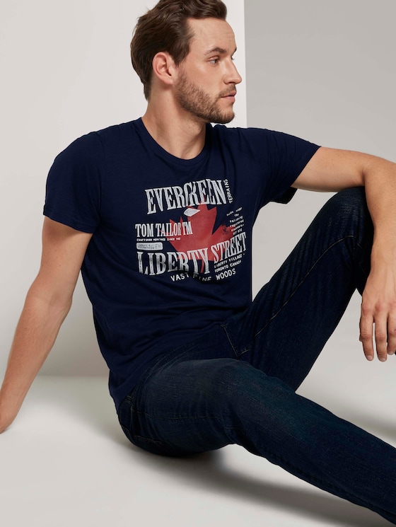 Print T-Shirt - Männer - Sky Captain Blue Print T-Shirt - Männer - Sky Captain Blue - 5 - TOM TAILOR