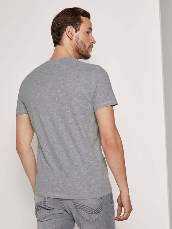 Print T-Shirt - Männer - Middle Grey Melange Print T-Shirt - Männer - Middle Grey Melange - 2 - TOM TAILOR