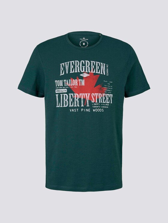 Print T-Shirt - Männer - Stroke Green Print T-Shirt - Männer - Stroke Green - 7 - TOM TAILOR