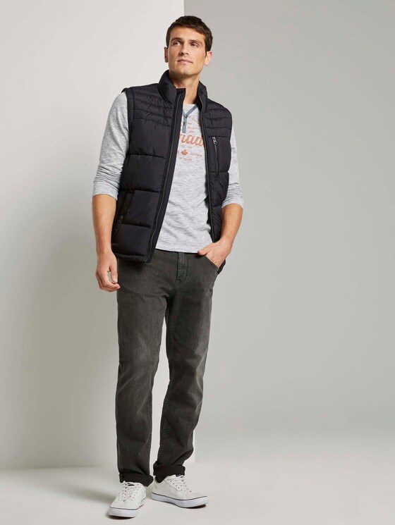 Gestreiftes Henleyshirt mit Print - Männer - light marsmallow stripe Gestreiftes Henleyshirt mit Print - Männer - light marsmallow stripe - 3 - TOM TAILOR