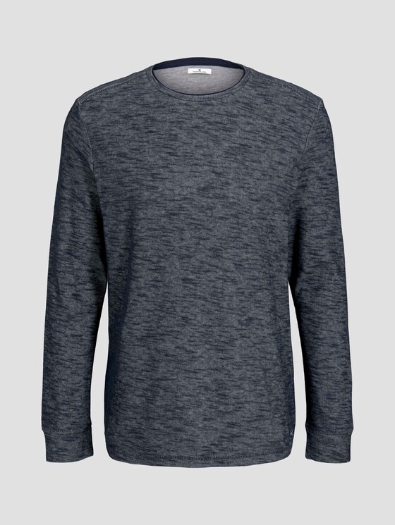 Meliertes Langarmshirt - Männer - Sky Captain Blue Meliertes Langarmshirt - Männer - Sky Captain Blue - 7 - TOM TAILOR