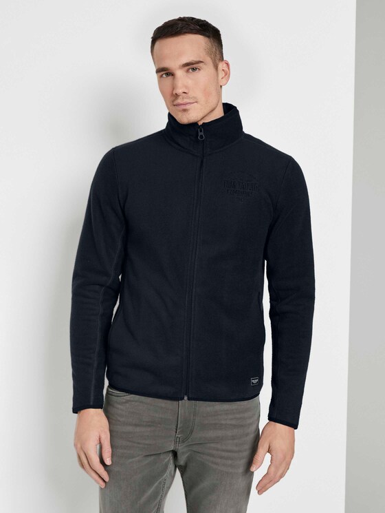 Fleece jas met opstaande kraag - Mannen - Sky Captain Blue Fleece jas met opstaande kraag - Mannen - Sky Captain Blue - 1 - TOM TAILOR