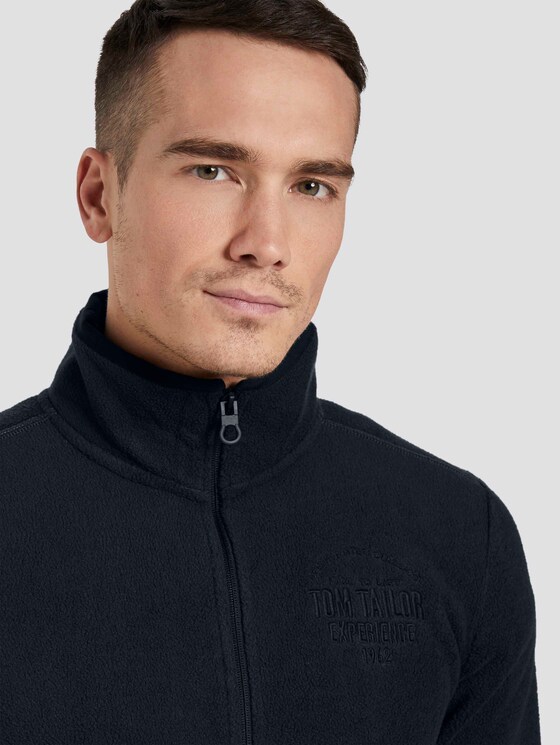 Fleece jas met opstaande kraag - Mannen - Sky Captain Blue Fleece jas met opstaande kraag - Mannen - Sky Captain Blue - 9 - TOM TAILOR