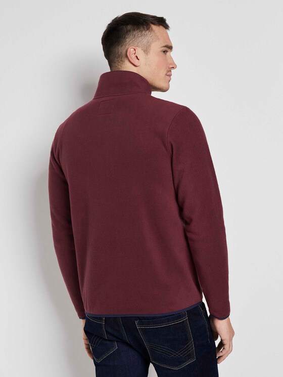 Fleecejacke mit Stehkragen - Männer - Dusty Wildberry Red Fleecejacke mit Stehkragen - Männer - Dusty Wildberry Red - 2 - TOM TAILOR