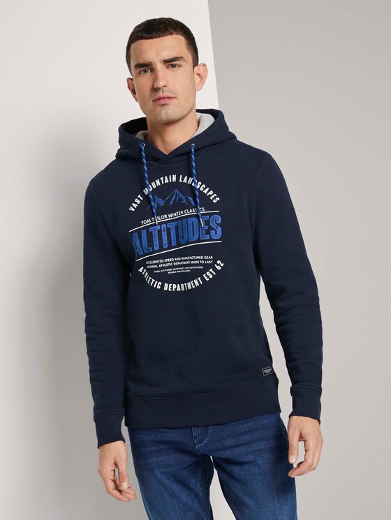 Hoodie mit Print - Männer - Sky Captain Blue Hoodie mit Print - Männer - Sky Captain Blue - 1 - TOM TAILOR