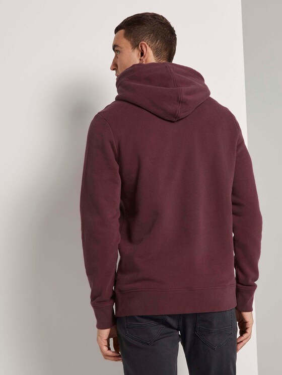 Hoodie mit Print - Männer - Dusty Wildberry Red Hoodie mit Print - Männer - Dusty Wildberry Red - 2 - TOM TAILOR