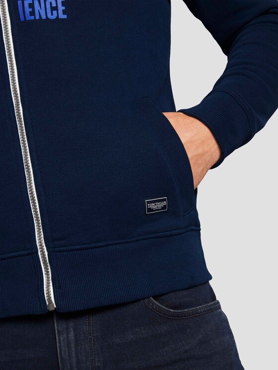 Sweatjacke mit Print - Männer - Sky Captain Blue Sweatjacke mit Print - Männer - Sky Captain Blue - 10 - TOM TAILOR