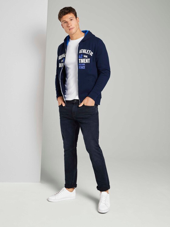 Sweatjacke mit Print - Männer - Sky Captain Blue Sweatjacke mit Print - Männer - Sky Captain Blue - 3 - TOM TAILOR
