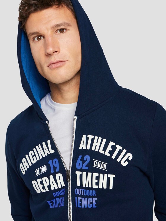 Sweatjacke mit Print - Männer - Sky Captain Blue Sweatjacke mit Print - Männer - Sky Captain Blue - 9 - TOM TAILOR