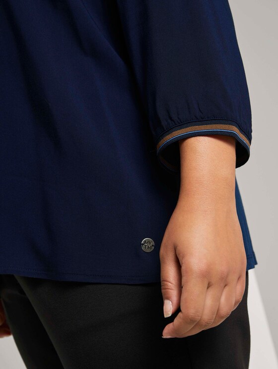 3/4-Arm Shirt im Materialmix - Frauen - Sky Captain Blue 3/4-Arm Shirt im Materialmix - Frauen - Sky Captain Blue - 10 - My True Me
