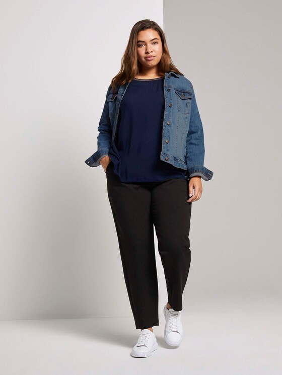 3/4-Arm Shirt im Materialmix - Frauen - Sky Captain Blue 3/4-Arm Shirt im Materialmix - Frauen - Sky Captain Blue - 3 - My True Me