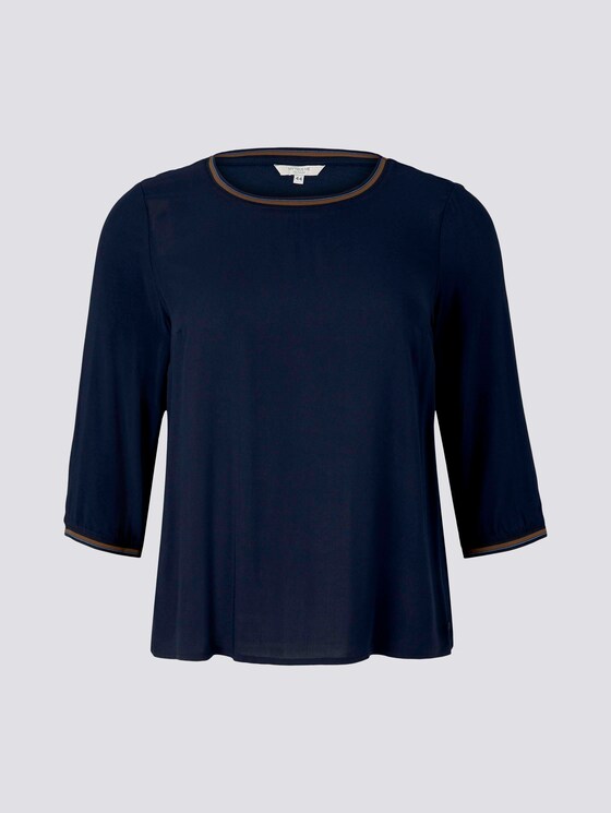 3/4-Arm Shirt im Materialmix - Frauen - Sky Captain Blue 3/4-Arm Shirt im Materialmix - Frauen - Sky Captain Blue - 7 - My True Me