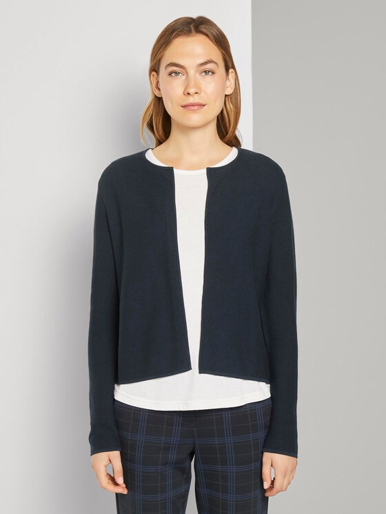 Kurzer Strick-Cardigan - Frauen - Sky Captain Blue Kurzer Strick-Cardigan - Frauen - Sky Captain Blue - 1 - TOM TAILOR