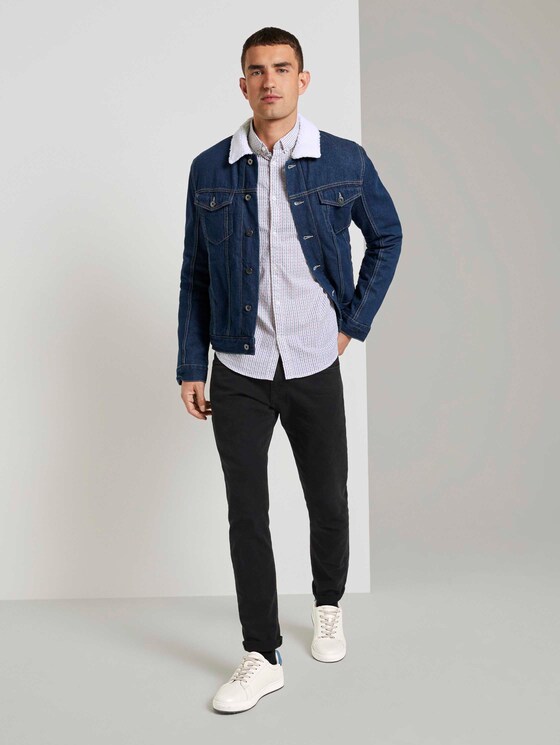 Gemustertes Slim Fit Hemd - Männer - white colourful squares design Gemustertes Slim Fit Hemd - Männer - white colourful squares design - 3 - TOM TAILOR