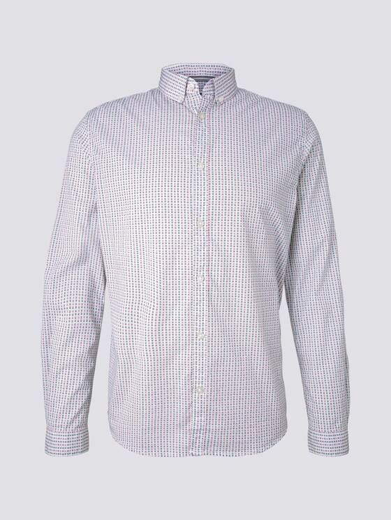 Gemustertes Slim Fit Hemd - Männer - white colourful squares design Gemustertes Slim Fit Hemd - Männer - white colourful squares design - 7 - TOM TAILOR