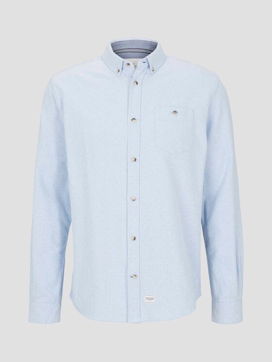 Fein gemustertes Hemd - Männer - light blue scattered design Fein gemustertes Hemd - Männer - light blue scattered design - 7 - TOM TAILOR