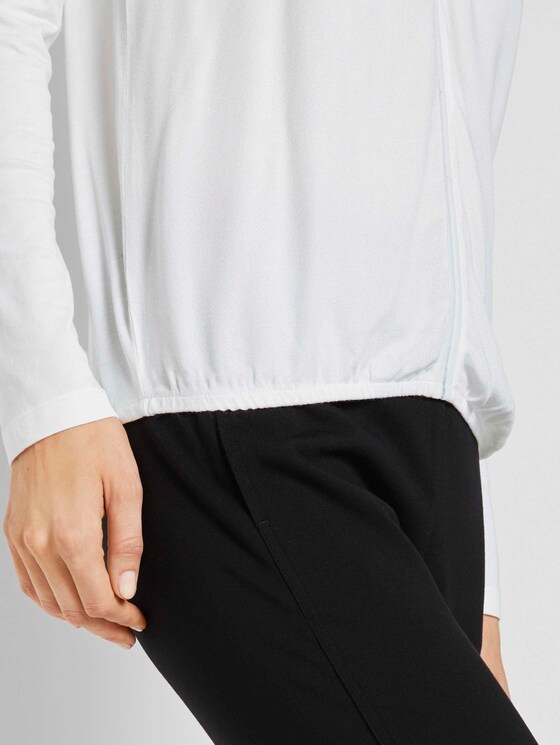 Langarmshirt im Materialmix - Frauen - Whisper White Langarmshirt im Materialmix - Frauen - Whisper White - 10 - TOM TAILOR