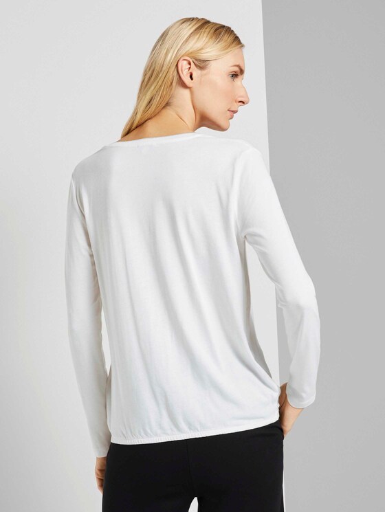 Langarmshirt im Materialmix - Frauen - Whisper White Langarmshirt im Materialmix - Frauen - Whisper White - 2 - TOM TAILOR