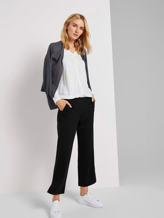 Langarmshirt im Materialmix - Frauen - Whisper White Langarmshirt im Materialmix - Frauen - Whisper White - 3 - TOM TAILOR