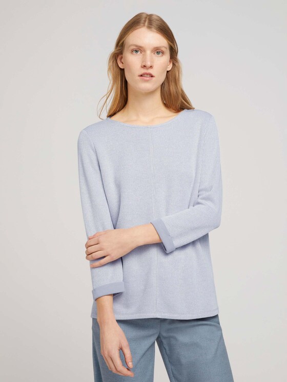 Sweatshirt mit melierter Innenseite - Frauen - comfort grey melange Sweatshirt mit melierter Innenseite - Frauen - comfort grey melange - 1 - TOM TAILOR