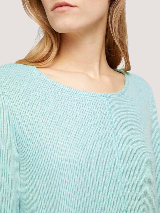 Sweatshirt met gemêleerde binnenkant - Vrouwen - soft leaf green melange Sweatshirt met gemêleerde binnenkant - Vrouwen - soft leaf green melange - 9 - TOM TAILOR
