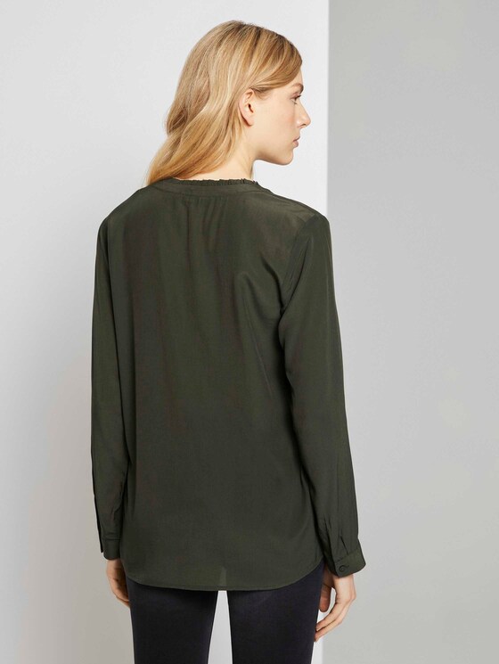 Bluse mit Rüschendetail - Frauen - Dark Rosin Green Bluse mit Rüschendetail - Frauen - Dark Rosin Green - 2 - TOM TAILOR