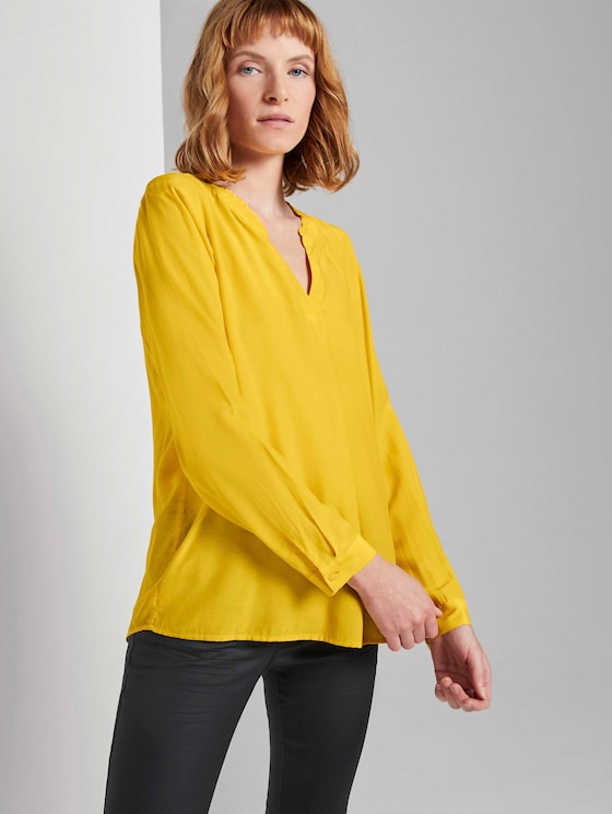 Bluse mit Rüschendetail - Frauen - california sand yellow Bluse mit Rüschendetail - Frauen - california sand yellow - 5 - TOM TAILOR