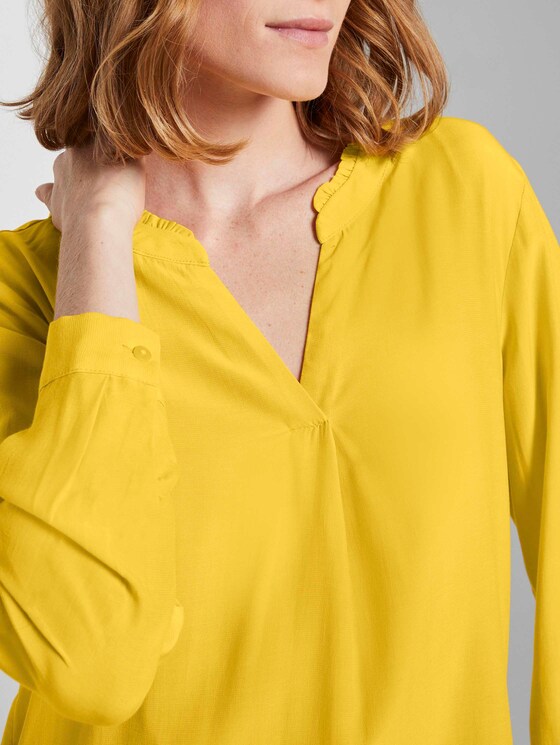 Bluse mit Rüschendetail - Frauen - california sand yellow Bluse mit Rüschendetail - Frauen - california sand yellow - 9 - TOM TAILOR