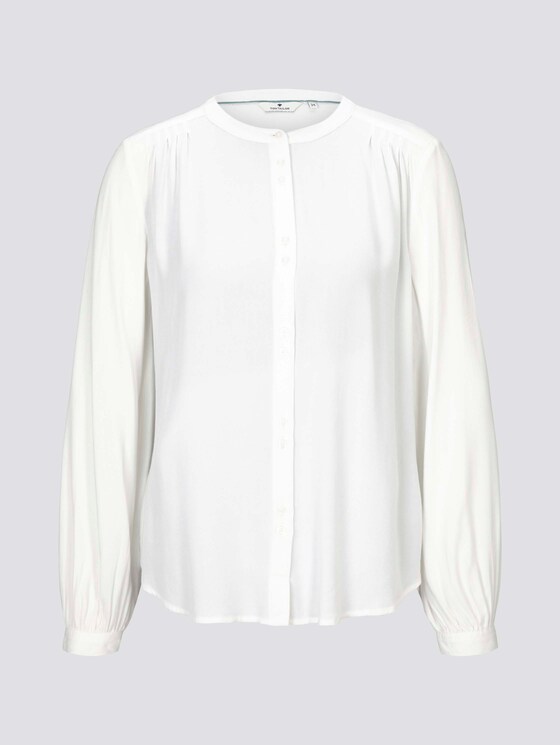 Bluse mit Knopfdetails - Frauen - Whisper White Bluse mit Knopfdetails - Frauen - Whisper White - 7 - TOM TAILOR