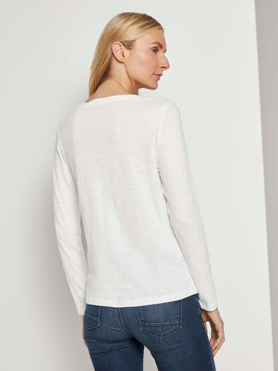 Langarmshirt aus Organic Cotton - Frauen - Whisper White Langarmshirt aus Organic Cotton - Frauen - Whisper White - 2 - TOM TAILOR