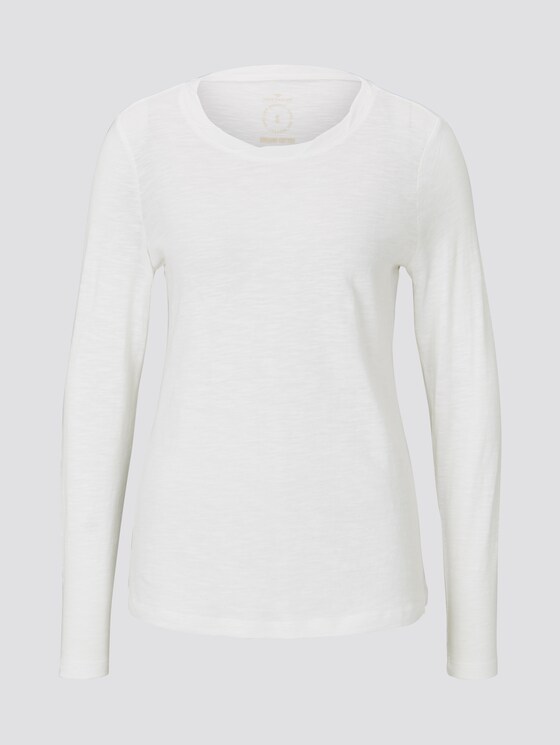 Langarmshirt aus Organic Cotton - Frauen - Whisper White Langarmshirt aus Organic Cotton - Frauen - Whisper White - 7 - TOM TAILOR