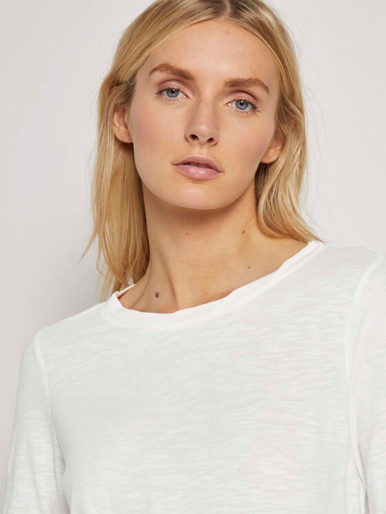 Langarmshirt aus Organic Cotton - Frauen - Whisper White Langarmshirt aus Organic Cotton - Frauen - Whisper White - 9 - TOM TAILOR