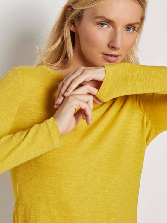 Langarmshirt aus Organic Cotton - Frauen - california sand yellow Langarmshirt aus Organic Cotton - Frauen - california sand yellow - 10 - TOM TAILOR